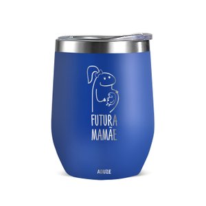 Copo Térmico Aduze Cuia Classic Futura Mamãe 300ml - Azul Bic