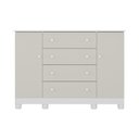 Ver imagem 7 de Cômoda Infantil 125cm 2 Portas e 4 Gavetas Allegra Multimóveis Mp4445 Branco/off White