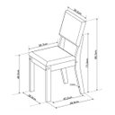 Ver imagem 4 de Kit Mesa de Jantar Violeta Mel com 6 Cadeiras Bela