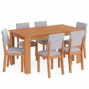 Ver imagem 1 de Kit Mesa de Jantar Violeta Mel com 6 Cadeiras Bela