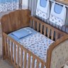 Enxoval de Bebe Kit de Berço Americano Cortina Algodão Menino Menina 9 Peças:urso Azul - 2