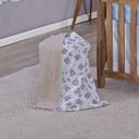 Ver imagem 3 de Enxoval de Bebe Kit de Berço Americano Cortina Algodão Menino Menina 9 Peças:urso Azul