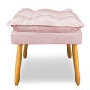 Ver imagem 3 de Puff Decorativo Opala Suede Rosa Bebê Pés Palito Dal Poz Estofados