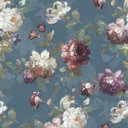 Ver imagem 1 de Papel de Parede Floral Azul e Roxo Vinilico Lavável+ Cola Inclusa