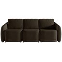 Ver imagem 3 de Sofá Cama Modulado Retrátil e Reclinável Decorativo Varsóvia 306cm Veludo Marrom G33 - Gran Belo