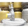 regulador registro 2kg inmetro mangueira aço inox 2 metros - 6
