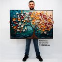 Ver imagem 2 de Quadro Decorativo Caixa Floral Luxo Florescer Tacolado Moldura Caixa Alta 4,5cm Madeira sem Vidro 80