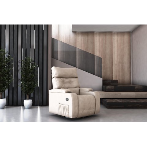 Poltrona Reclin/girat/balanço Mx66 Commander Corano Bege F290 – Matrix