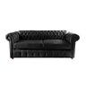 Conjunto c/ 2 Sofás Chesterfield Capitone Luis XV Vicenzo Couro Eco Preto 2M / Decoracao, sala tv es - 1