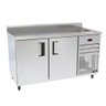 Balcão Refrigerados Venâncio 150cm Exterior Inox Interior Aluzinco Borda Espelhada com Cuba 220v - 1