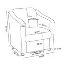 Ver imagem 3 de Poltrona Decorativa Tilla Suede Marrom - Gariani Estofados - Marrom