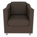 Ver imagem 2 de Poltrona Decorativa Tilla Suede Marrom - Gariani Estofados - Marrom