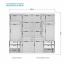 Ver imagem 2 de Guarda Roupa Roupeiro Casal Espelhos 8 Portas 4 Gavetas Master New 8.4 Branco Santos Andirá