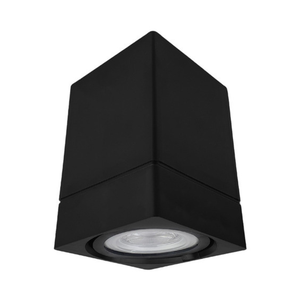 Kit 6 Spot Sobrepor Direcionável Par20 Quadrado Preto + Lâmpadas Cor:preto - Branco Frio