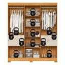 Ver imagem 3 de Guarda Roupa Roupeiro Vizanno 10 Portas 4 Gavetas Cinamon Touch Off White Demóbile