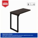 Ver imagem 4 de Mesa Auxiliar Simples Pé Quadro 0,90m - Workstart - Marsala/Preto
