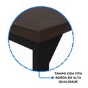 Ver imagem 2 de Mesa Auxiliar Simples Pé Quadro 0,90m - Workstart - Marsala/Preto