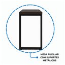 Ver imagem 3 de Mesa Auxiliar Simples Pé Quadro 0,90m - Workstart - Marsala/Preto