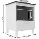 Ver imagem 4 de Armário de Cozinha Barcelona para Cooktop 4 Bocas 1 Porta Branco - Panorama Móveis