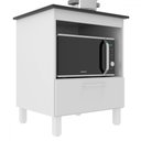 Ver imagem 2 de Armário de Cozinha Barcelona para Cooktop 4 Bocas 1 Porta Branco - Panorama Móveis