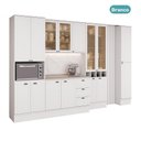 Ver imagem 7 de Cozinha Milla Mona 15 Portas 3 Gavetas MDF 350cm Branco Móveis Carraro