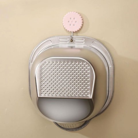 Escorredor de Arroz Inox Feijao Grao Fruta Legume Verdura Versatil Cozinha Preparo Higienico Resiste