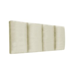 Cabeceira Modular Cama Box Estofada Luxo Suede Rbl:solteiro Painel/bege - 1