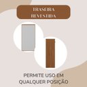 Ver imagem 6 de Armário para Escritório 2 Portas com Chave 3 Prateleiras Branco/Freijó