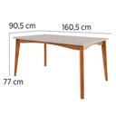 Ver imagem 4 de Mesa de Sala Jantar Monalisa c/ Tampo Madeirado c/ Vidro 160cm+ 6 Cadeiras Lady Natural - Nesher