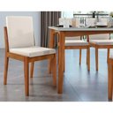 Ver mais imagens de Mesa de Sala Jantar Monalisa c/ Tampo Madeirado c/ Vidro 160cm+ 6 Cadeiras Lady Natural - Nesher