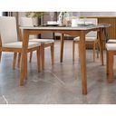 Ver imagem 7 de Mesa de Sala Jantar Monalisa c/ Tampo Madeirado c/ Vidro 160cm+ 6 Cadeiras Lady Natural - Nesher