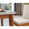 Mesa de Sala Jantar Monalisa c/ Tampo Madeirado c/ Vidro 160cm+ 6 Cadeiras Lady Natural - Nesher - 6