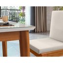 Ver imagem 6 de Mesa de Sala Jantar Monalisa c/ Tampo Madeirado c/ Vidro 160cm+ 6 Cadeiras Lady Natural - Nesher