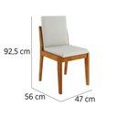 Ver imagem 5 de Mesa de Sala Jantar Monalisa c/ Tampo Madeirado c/ Vidro 160cm+ 6 Cadeiras Lady Natural - Nesher
