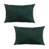 Kit 2 Capas para Almofada em Veludo Liso Retangular - 1
