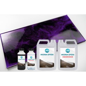 Kit Porcelanato Líquido Metálico Verde Bahia / Preto Jato AG por M² Resinas ag