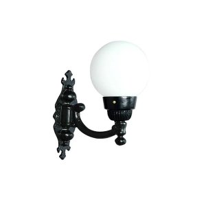 Luminária Globo Pequena 1 com Braço Externa/interna Alumínio 38cm