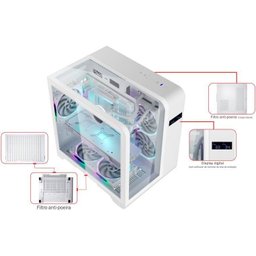 Gab Aquario Top Vidro Cyberpunk White W8ki C/display Digital - 3