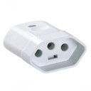 Ver imagem 1 de Kit 4 Plugue Femea 2p+t 10 a 250 V Tramontina Branco