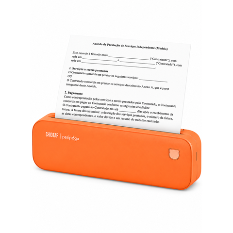 Impressora Térmica Portátil A4 Bluetooth sem Tinta para Celular e Pc Compatível com Android Ios Wind