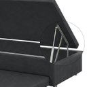 Ver imagem 7 de Base Cama Box Solteiro Baú e Cama Auxiliar 0,88 Helena Vilajo: Suede Preto