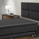 Ver imagem 2 de Base Cama Box Solteiro Baú e Cama Auxiliar 0,88 Helena Vilajo: Suede Preto