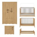 Ver imagem 3 de Quarto de Bebê Completo com Berço Americano 3 em 1 Sonho Multimóveis Mp4815 Madeirado