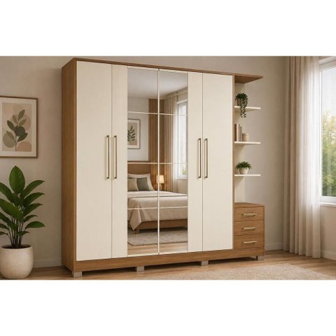 Guarda Roupa 4 Portas 2ESP 5g Pés T593 Kappesberg Can