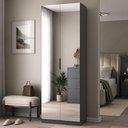 Ver imagem 1 de Sapateira Vertical Moderna 2 Portas 10 Prateleiras 66cm MDF Grafitto