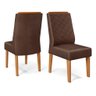 Conjunto 2 Cadeiras Laura - DJ Móveis Carvalho Euroupeu/Marrom Café - 1