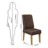 Conjunto 2 Cadeiras Laura - DJ Móveis Carvalho Euroupeu/Marrom Café - 5