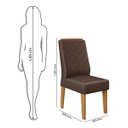 Ver imagem 5 de Conjunto 2 Cadeiras Laura - DJ Móveis Carvalho Euroupeu/Marrom Café