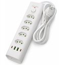 Ver imagem 1 de Filtro de Linha com 5 Tomadas 10a 20a + Dps, Extensão Elétrica Bivolt Tripolar, Regua com 4 Usb, Usb
