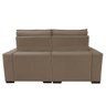 Sofá Retrátil e Reclinável 1,80M Molas Ensacadas e Costura Tripla Cama Inbox Nobre Suede Bege - 6